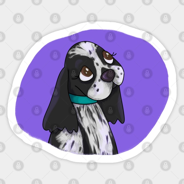 Blue Roan Puppy Sticker by Susi V